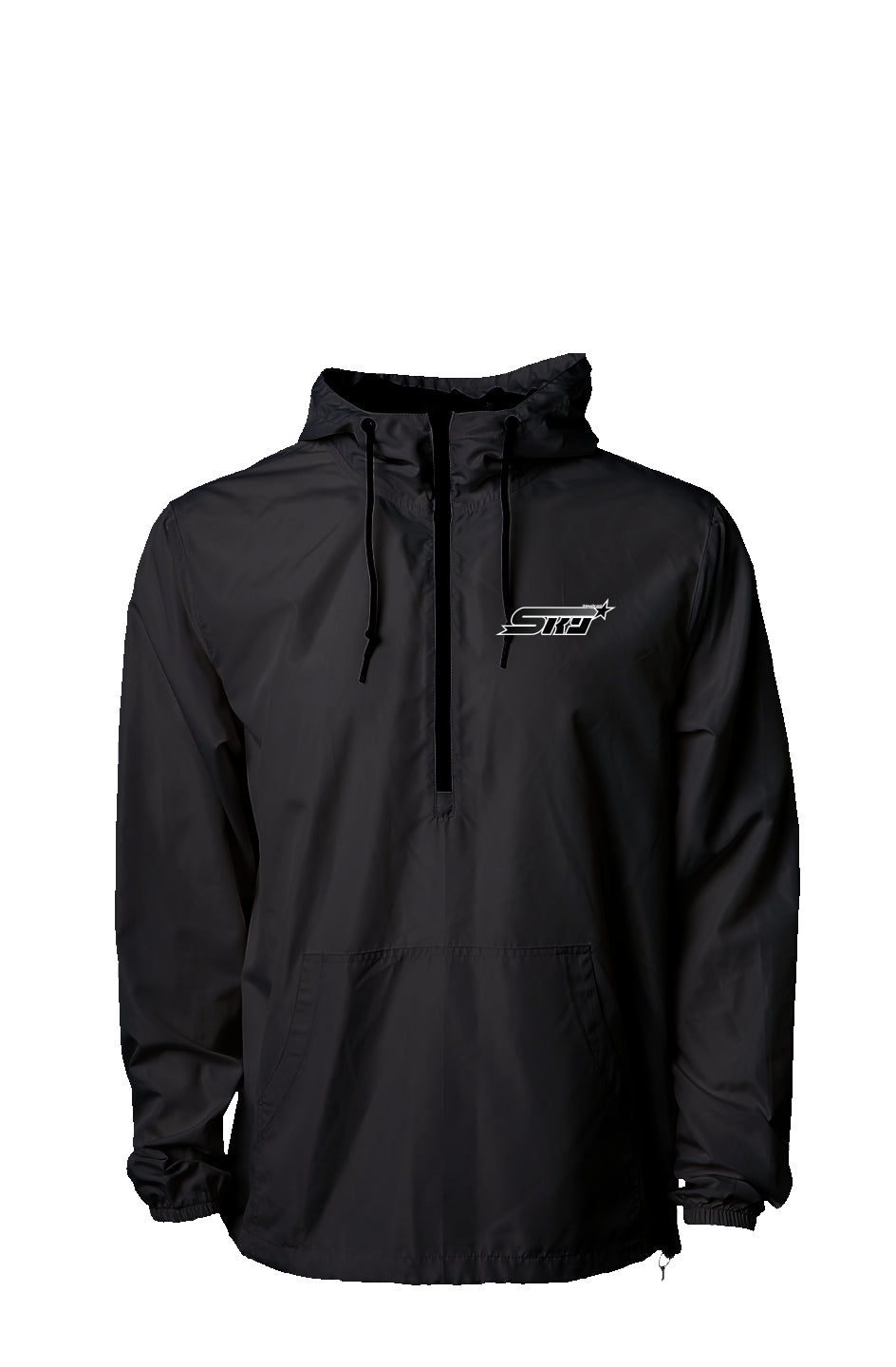 Lightweight Pullover Windbreaker - Black