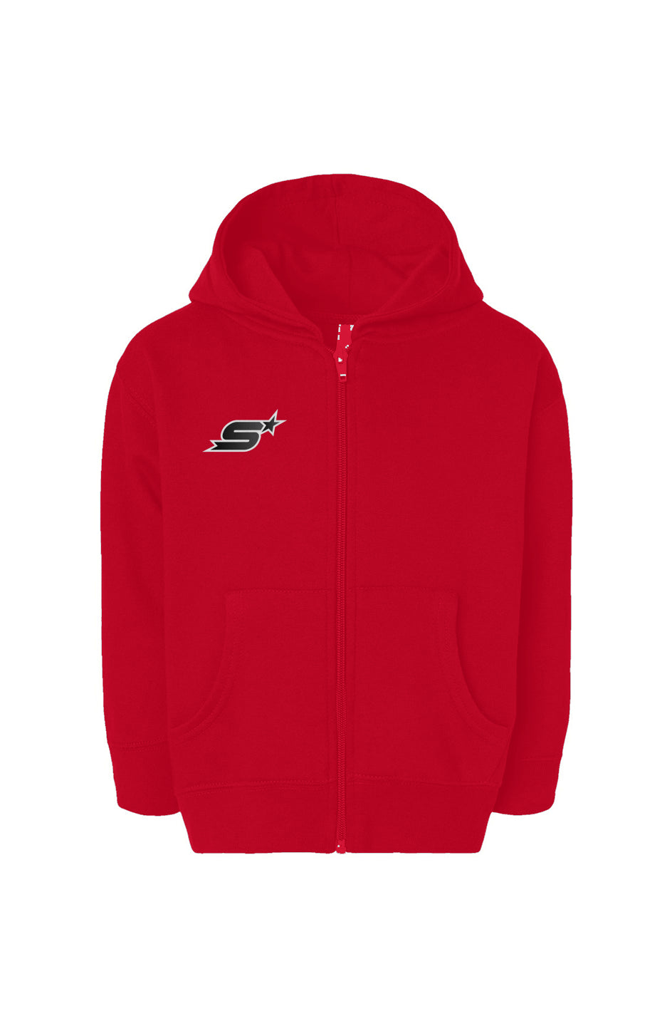 Kids Full-Zip Fleece Hoodie - Red