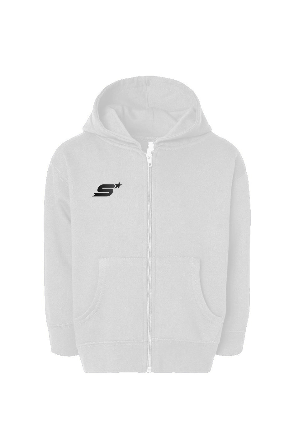 Kids Full-Zip Fleece Hoodie - White