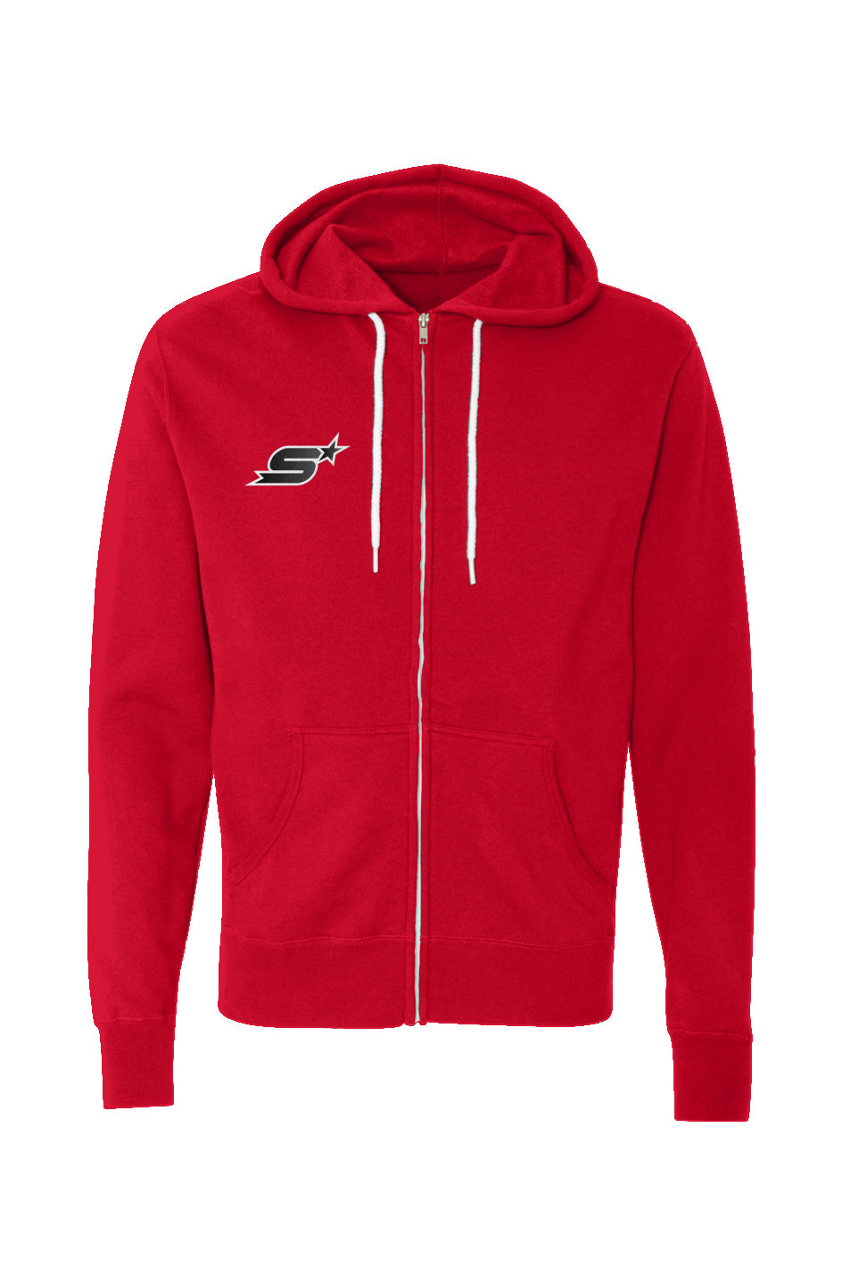 Unisex Lightweight Zip-Hoodie - Red