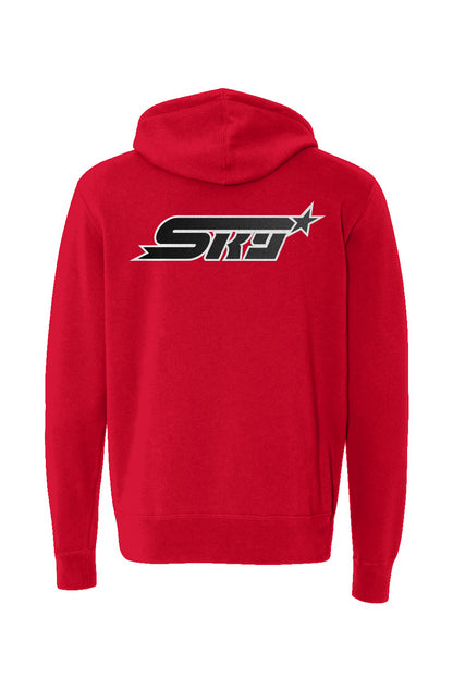 Unisex Lightweight Zip-Hoodie - Red