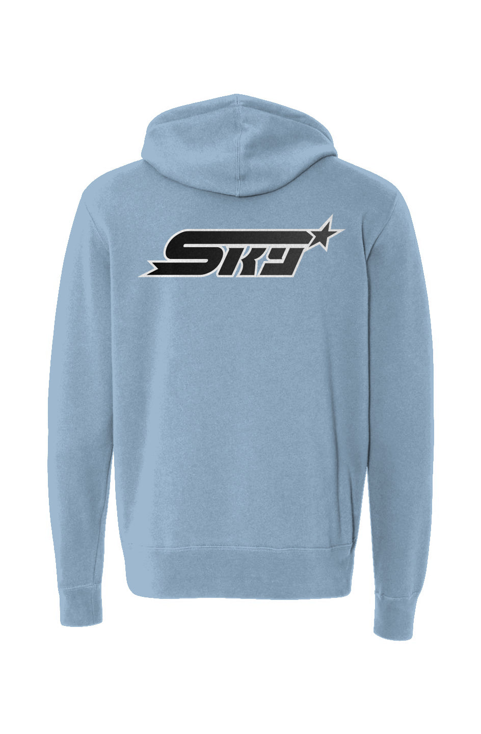 Unisex Lightweight Zip-Hoodie - Light Blue